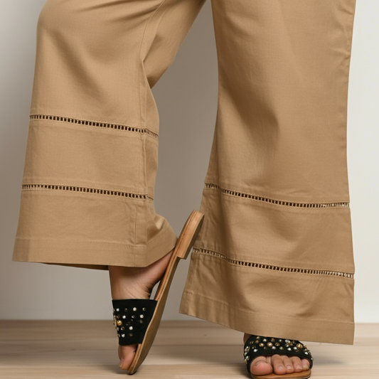 Central lace bell bottom