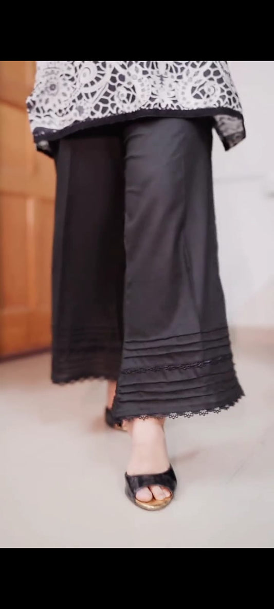 Lace with pintex bell bottom