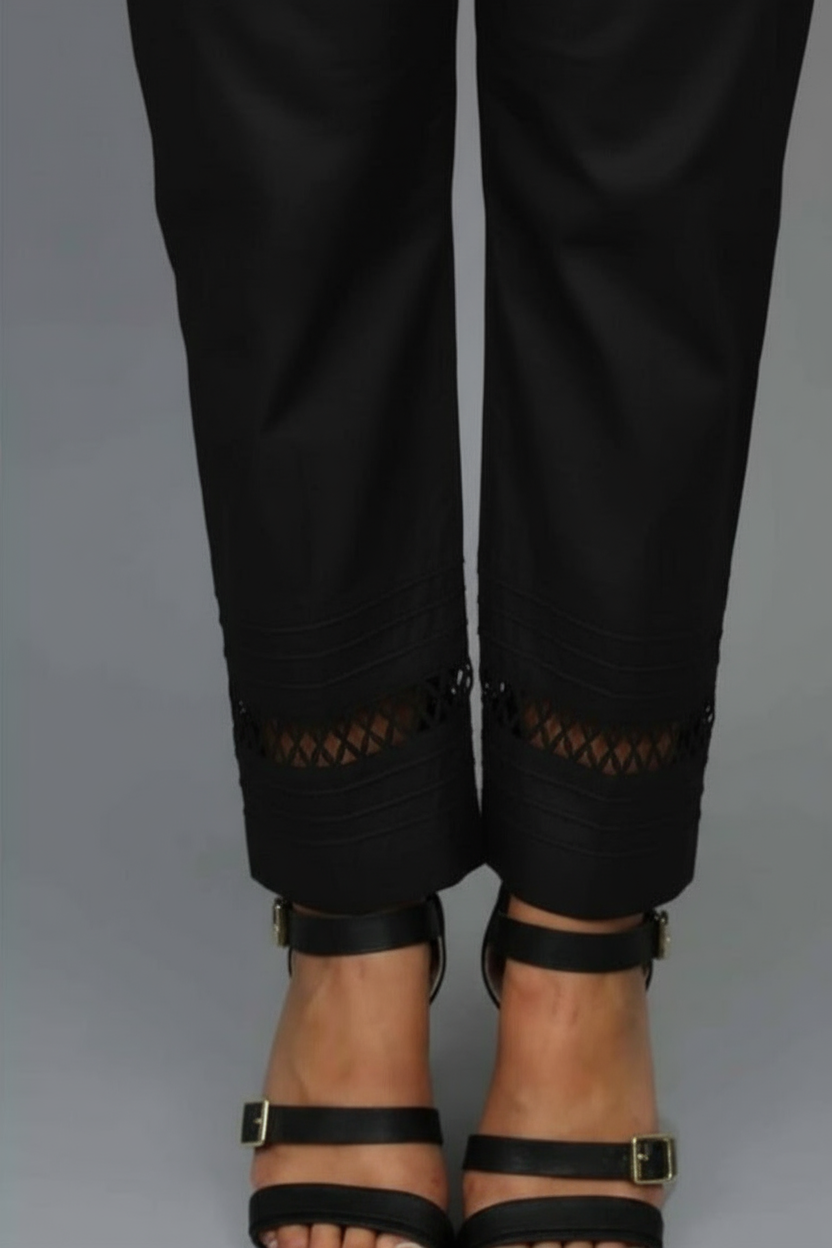 Lace and pintex  trouser