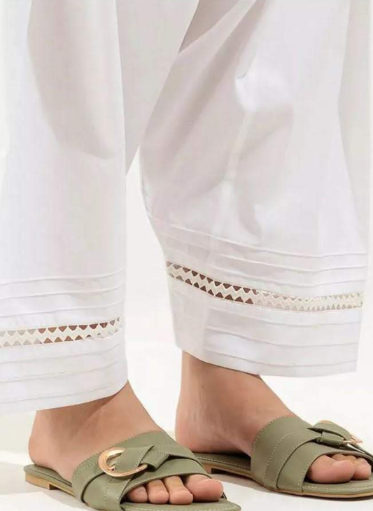 Pintex and center lace belt shalwar