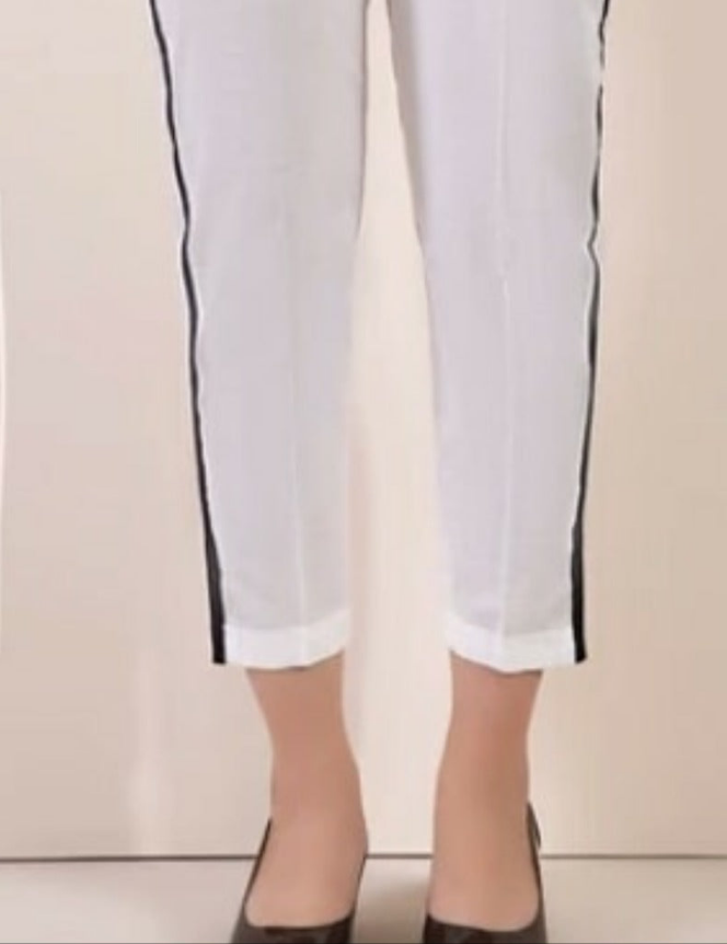 Satin Strips straight trouser