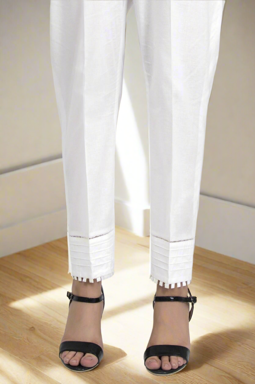 Pintex and box design straight trouser
