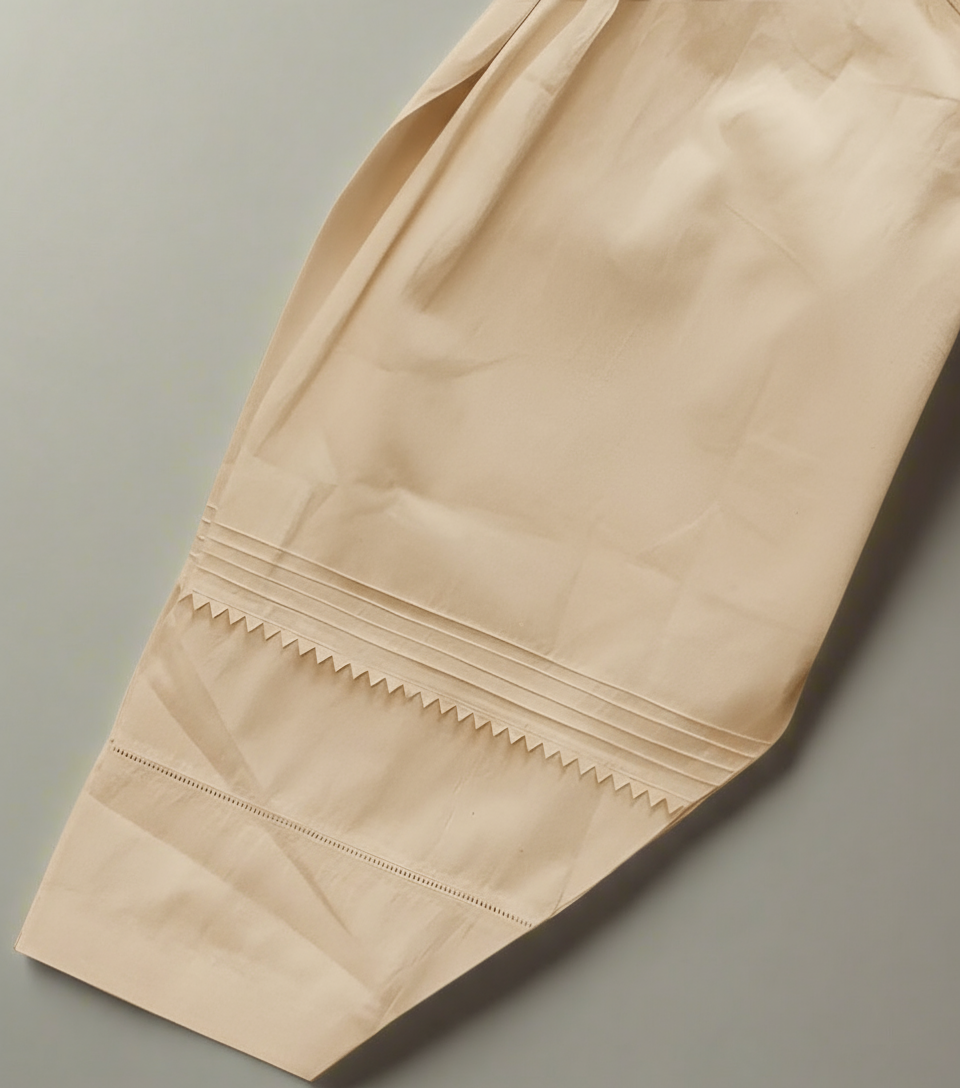 Lace belt shalwar with pintex