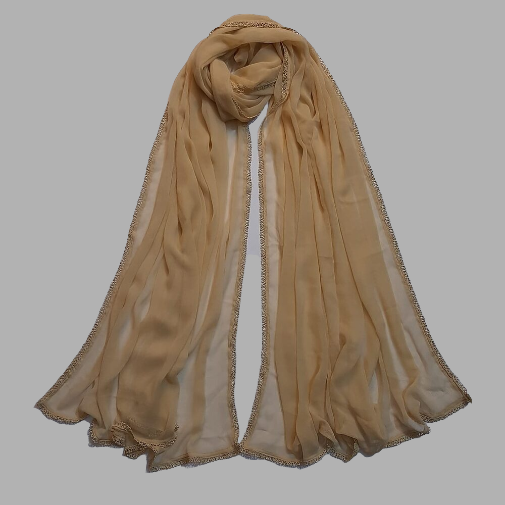 Georgette  lace duppatta