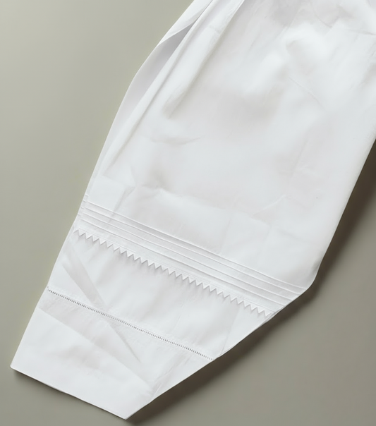 Lace belt shalwar with pintex