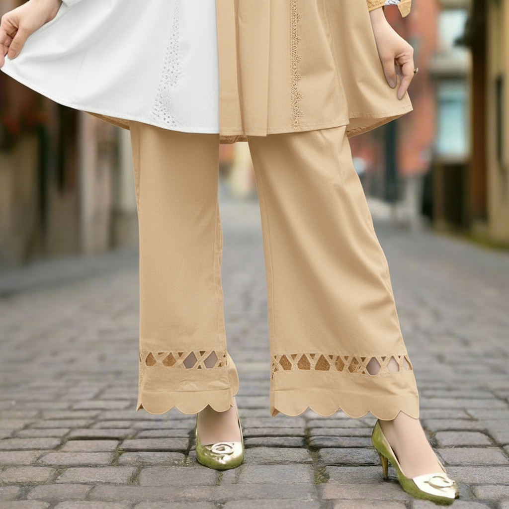 Cross strips style plazo