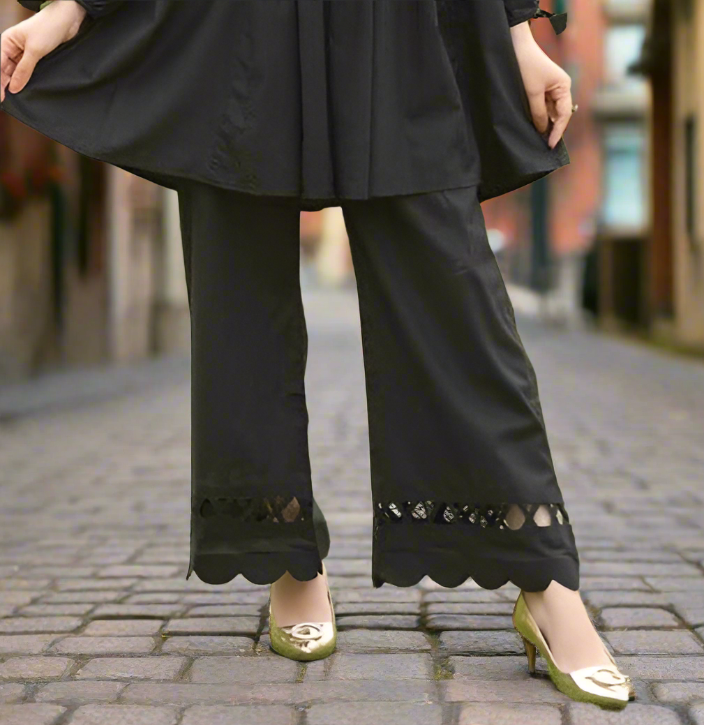 Cross strips style plazo