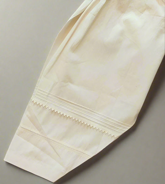 Lace belt shalwar with pintex
