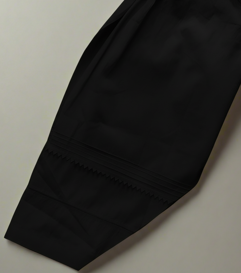 Lace belt shalwar with pintex