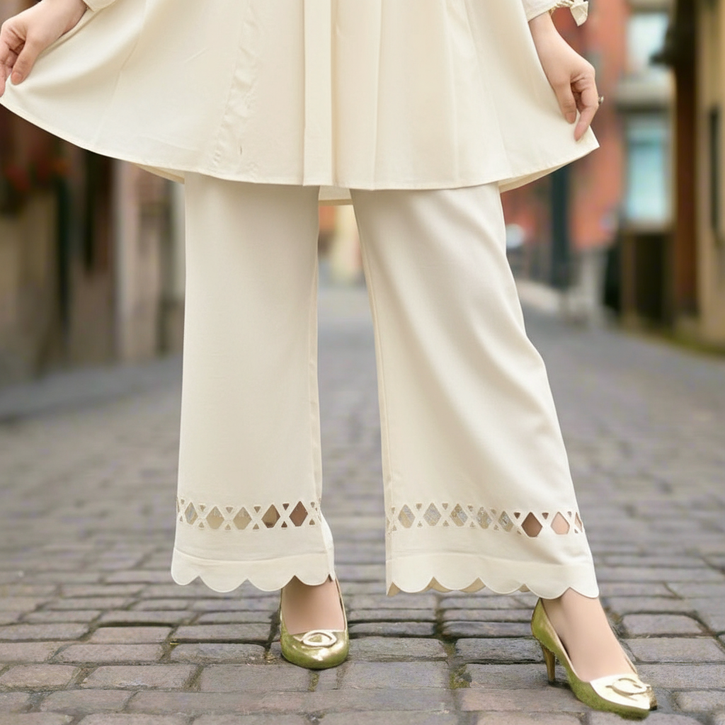 Cross strips style plazo