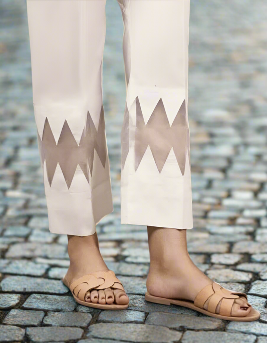 Organza zigzag trouser