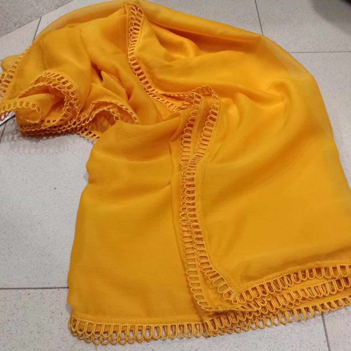 Georgette  lace duppatta