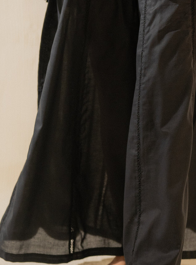 Embellished flared ijaar cotton