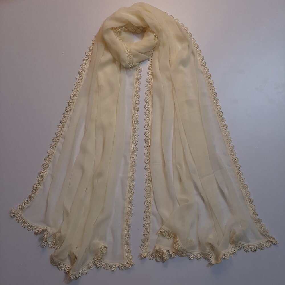 Georgette  lace duppatta
