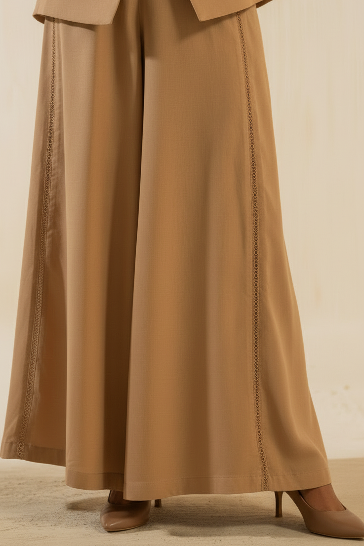 Embellished flared ijaar cotton