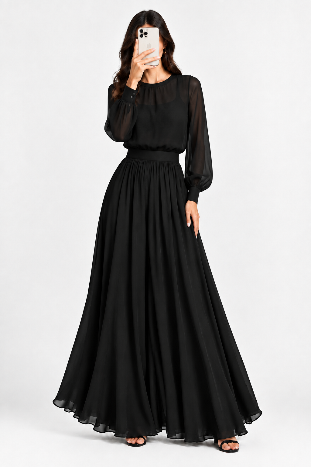 Elegant Flowing Maxi Skirt
