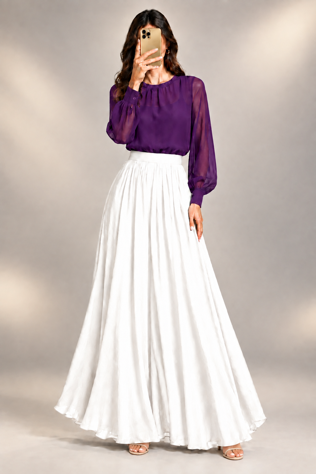 Elegant Flowing Maxi Skirt