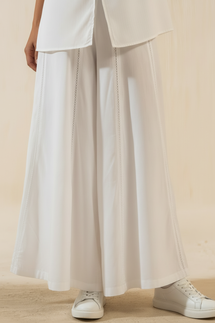 Embellished flared ijaar cotton