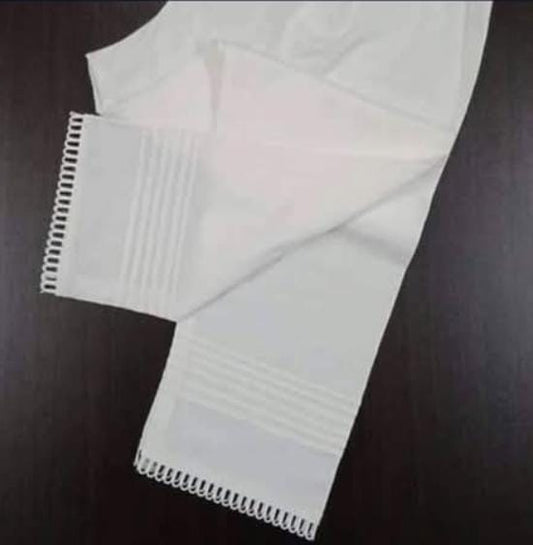 U lace with pintex straight trouser