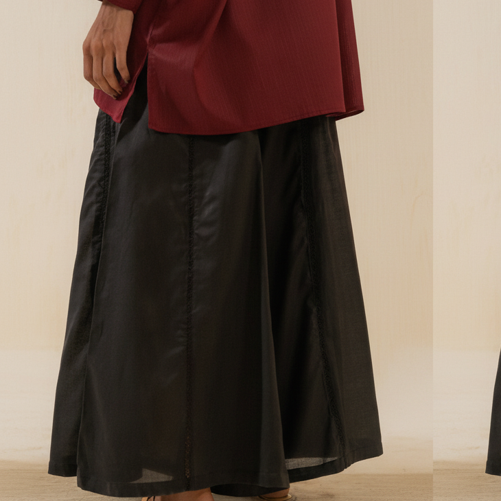 Embellished flared ijaar cotton